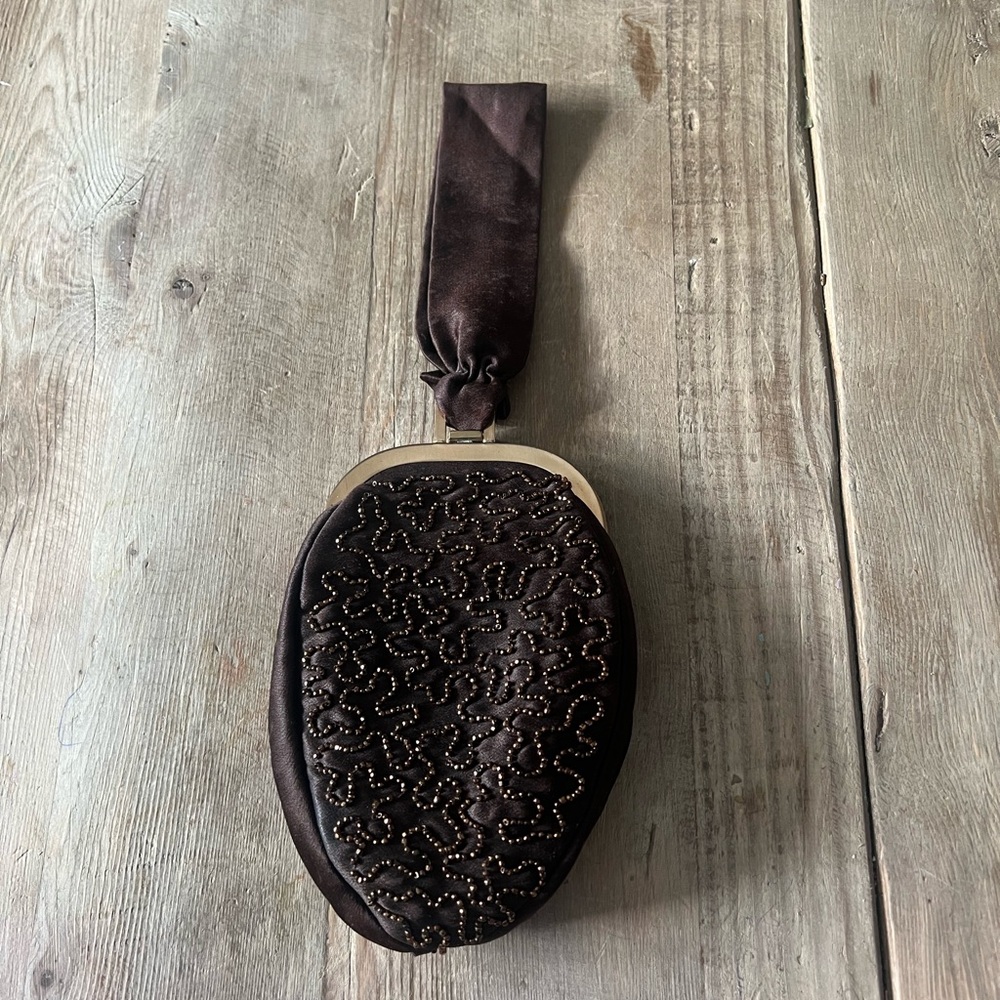 Vintage sure Elegant Brown Clutch with Wristlet
